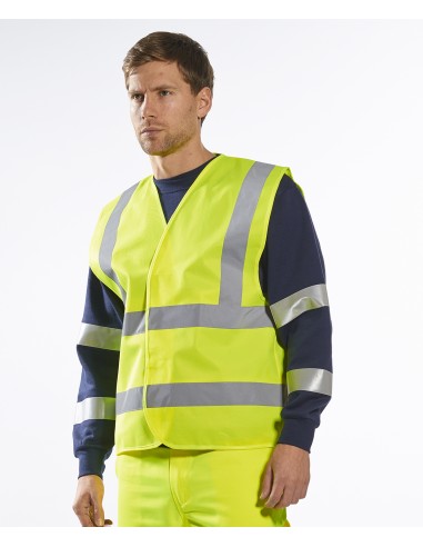 POR-C470-Gilet deux bandes et bretelles de haute visibilité (C470)